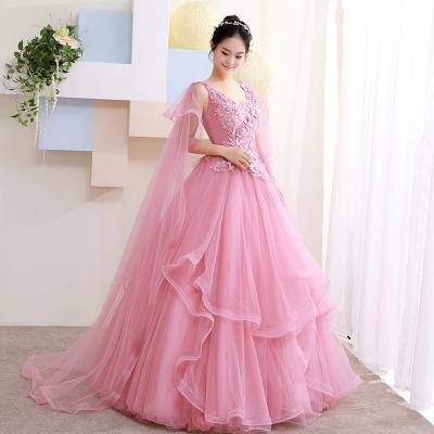 China ZH0836L 2018 Breathable Wholesale Colorful Plus Size Puffy Dress Wedding Dress For Women for sale