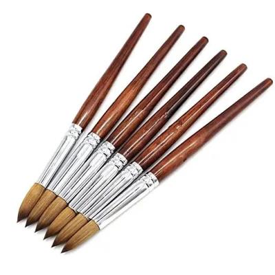 China 100% HAIR HAIR NAIL NAILS NATURAL KOLINSKY NATURAL WOOD ART BRUSH CUSTOM LOGO for sale