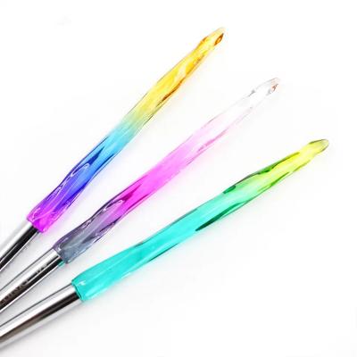 China Easy Apply 100% Acrylic Nail Brush Rylan Kolinsky Colors Handle Art Liner Custom Brush Set for sale