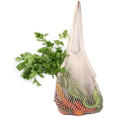 China 100% Organic Mesh Reusable String Net Foldable New Design Eco-Friendly Cotton Fruit Grocery Shopping Bag Custom Made LOGO for sale