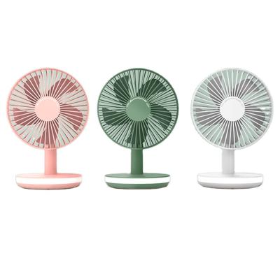 China Hotel Amazon New Arrival Product Best Selling Good Quality Air Cooling Fan 180 Degree Rotate Small Table Usb Fan With LED Night Light for sale