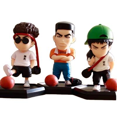 China Funny Anime Smack Smack Dip Sakuragi Blossom Road Rukawa Maple Mitsui Shou Car Cake Decorating Action Number Model Doll Gift for sale