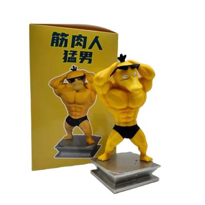 China Cartoon Toy High Quality Fitness Muscle Pika Chu Little Fire Dragon Keda Duck Jeni Turtle PVC Action Figure for sale