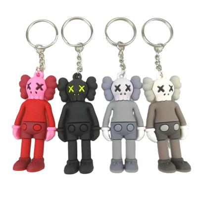 China Sesame Street Doll Hot Selling 3d Skull Bear Skull Sesame Street Charming Hot Violent Doll Three Key Chain Figure for sale