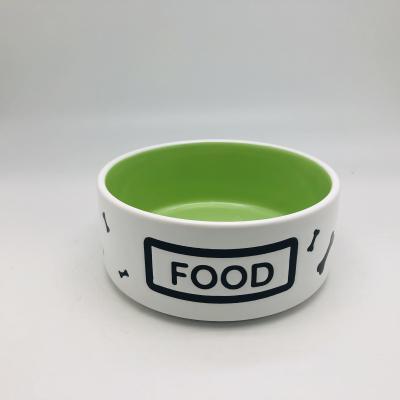 China Fancy 3D Cat Water Bowl and Fish Printing Cat Viable Ceramic Pet Bowl New Coming Wholesale Ceramic Pet Food Bowl for sale