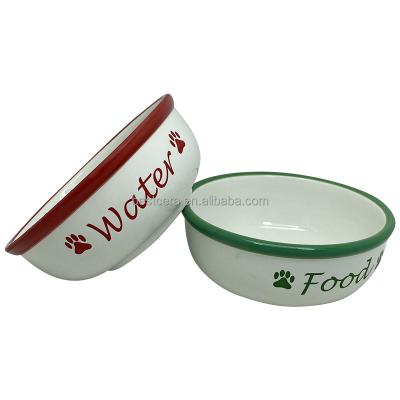 China Assorted Models Treat Pot Sustainable Cute Ceramic Pet Bowl Easy To Clean Dog Bowl Water Food Feeding Feeder For Dogs Cats for sale