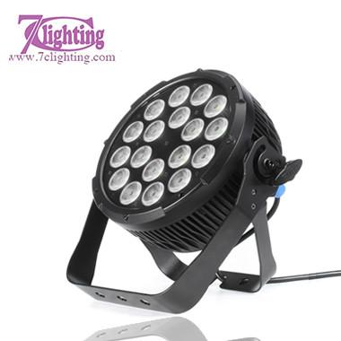 China IP44 18x15W Round Par RGBWA,DMX FLAT PAR LED18 for sale