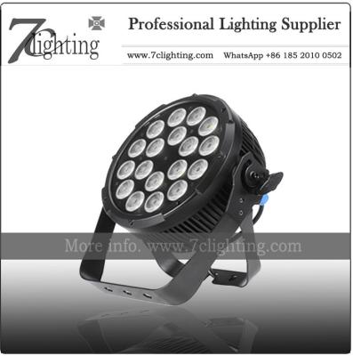 China Flat PAR 18X15W RGBWA LED PAR Light for Event Stage DJ Production for sale