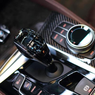 China Dropshipping ABS+Glass Car Interior Accessories 5 Series Chassis G30 G38 2018-2021 Gear Shift Knob Kits For BMW for sale