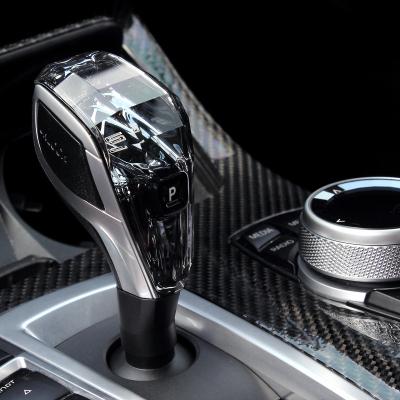 China Aliexpress Three-Piece Set Car Accessories ABS+Glass Interior Crystal Gear Shift Knob For BMW 5 Series g30 Chassis 2018-2020 for sale