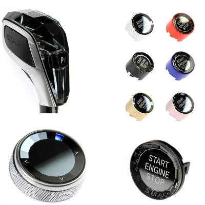 China BMW car modification series luxury crystal three-piece gear shift knob for BMW 7 series F chassis F02 F04 car accessories for sale