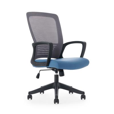 China Adjustable (Height) Best Selling Single Black Mesh Computer Medium Back Chair For Office for sale