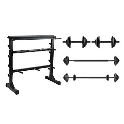 China Steel Amazon Hot Sale Home Gym Equipment Barbell Dumbbell Rack 30kgs Dumbbell Set for sale