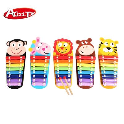 China Musical baby non-electric animal toys, musical baby toy, wooden xylophone toy for sale