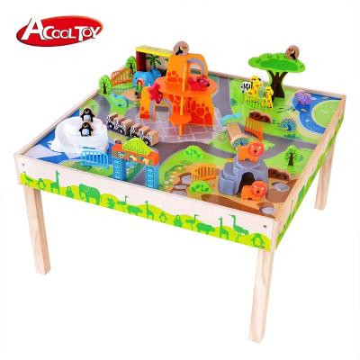 China Wooden LUXURY Wooden Zoo Game Table Kids Play for sale