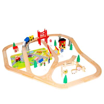 China Slot Toy Train Set Ready to Board Wooden Preschool Railway for Kids Customize OEM Wooden Age ODM Logo Style Material Origin Type for sale