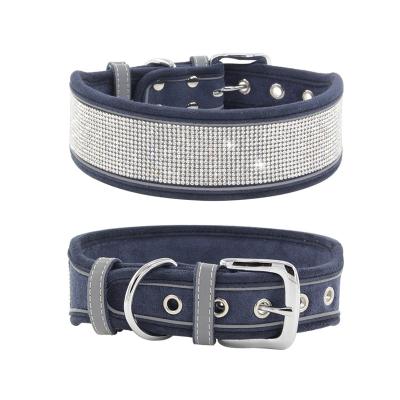 China Reflective Rhinestone Dog Collar With Adjustable Designer Dog Collar Diamond Crystal Pet Collar Diamond Luxury for sale