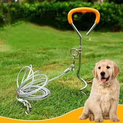 China High Quality Padded PVC Dog Leash Link Off Cable And Stake Close Link Easy To Use Off Cable Dog Leash for sale