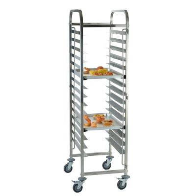 China Factory wholesale stainless steel 15 trays stainless steel bakery trolley for sale