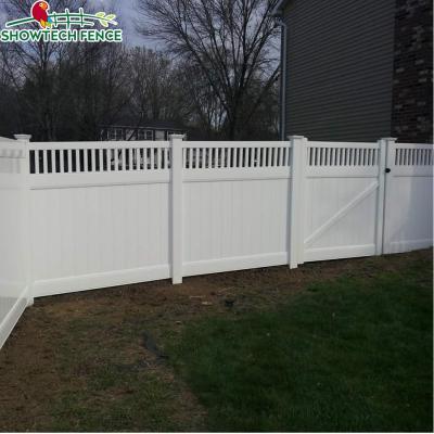 China Wholesale Cheap Easily Assembled Adobe Garden Fence Vinyl Slats, Tan Fence PVC Privacy Panel Black, Vinyl Fence Picket Top for sale