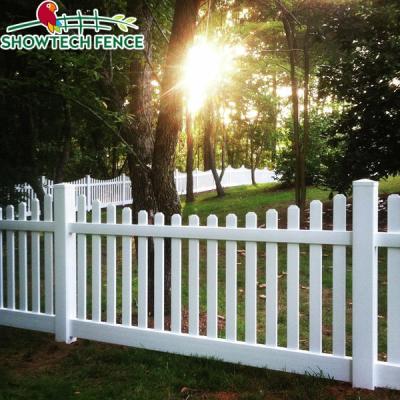 China Easily Assembled Plastic PVC Fencing Panel With Gate , Scallop Vinyl Fencing White for sale