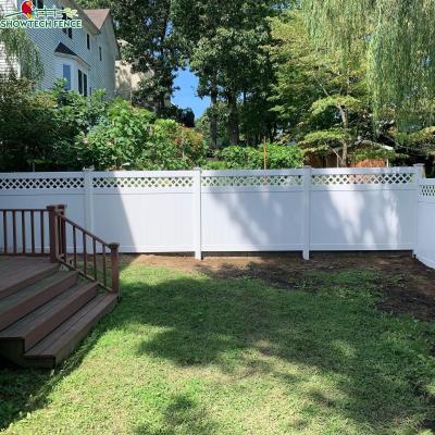 China Easily Assembled Vinyl Fencing Privacy Fence PVC Lattice Fence for sale