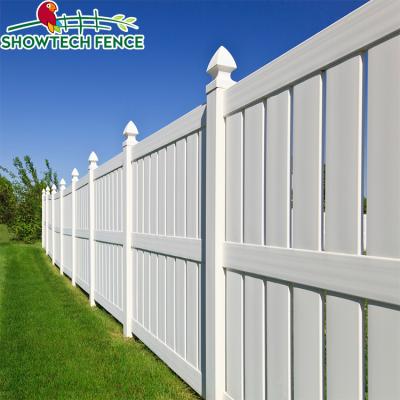 China Semi Easily Assembled UV Resistance PVC Privacy Garden Fencing Board for sale