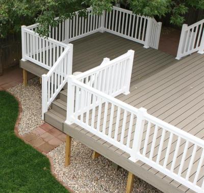 China Showtech Outdoor PVC Vinyl Railing / Plastic Garden Fence for sale