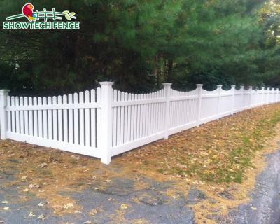 China Easily Assembled White Security PVC Vinyl Clear Board Fence / Outdoor Yard Fence for sale