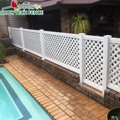 China Easily Assembled Cheap Fence PVC Vinyl Lattice Panel for sale