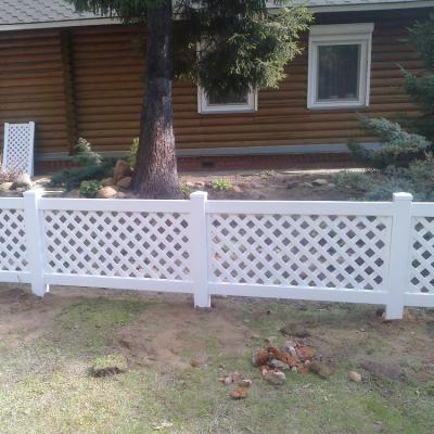 China Easily Assembled High Quality Cheap Price Made In China PVC Lattice Fence Panel for sale