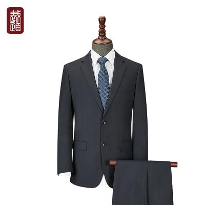 China Mens Anti-Shrink Custom Suits Notched Lapel HerringboneClassic Suit Sets for sale