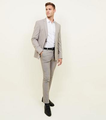 China Anti Shrink Mi Brown Check Skinny Suits With Notch Lapel Flap Pocket Kiss Buttons for sale