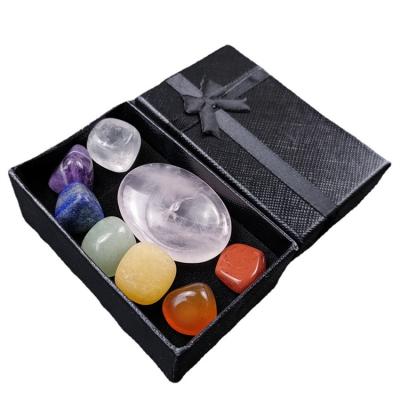 China Hot Selling Natural Stone Gem Set Crystal Seven Chakra Healing Quartz Reiki Yoga Gemstone From China Amazon for sale