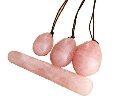 China Europe Amazon Bestsellers Wholesale Crystal Rose Quartz Yoni Eggs Yoni Eggs Hot Yoni Egg Vaginal Vaginal Raw Inner Surface Certified for sale