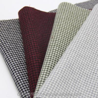 China Double Faced Double Face Fancy Fabric Two Sides Houndstooth Check Woolen Fabric Mid Weight Yarn Color Winter Warn For Overcoat And Jacket for sale