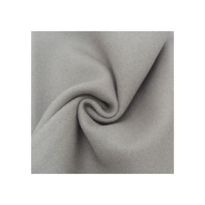 China Melton fabric two color double sides wind proof solid wol wool fabric overcoat woven fleece single dyed textile for overcoat I for sale