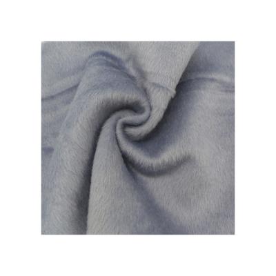 China Wind proof double face alpaca fabric woolen plain dyed woolen fabric solid color mid fleece heavy woven fabric for overcoat for sale