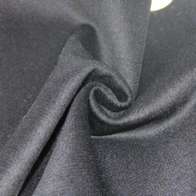 China Wind Proof Men's Zig-Zag Semi Worsted Fabric 100% Brushed Wool Sheer Wool Woven Over Liner Fleece For Suit for sale