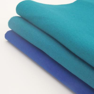 China Sueded Vision Double Color Woven Fabric Two Brushed Wool Sides Faced Fine Solid Color 100% Wool Fabric Plain Dyed Color Overcoat for sale