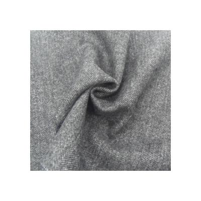 China Fine Wind Proof Double Vision Color Wool Fabric Herringbone Wool Fabric Plain Dyed Color Cut Velvet Woven Fleece Textile For Overcoat for sale