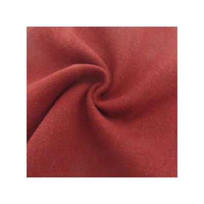 China Fine Wind Proof Double Vision Color Wool Fabric Herringbone Wool Fabric Plain Dyed Color Cut Velvet Woven Fleece Textile For Overcoat for sale