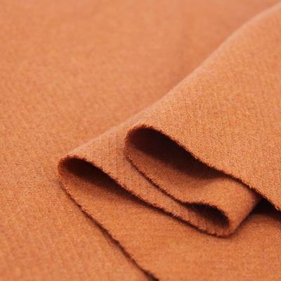 China One face twill fabric organic single wool tweed fabric side pure woven fleece textile for overcoat jacket dress suit for sale