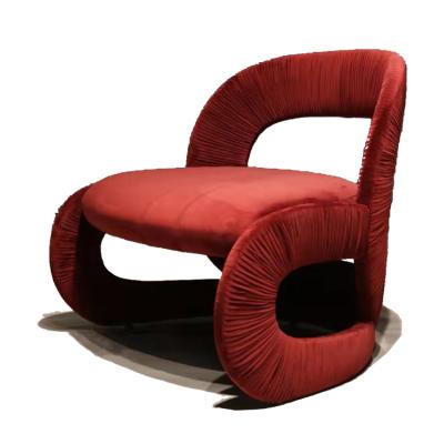 China Italian New Fashion Red Modern Living Room Formed Art Chairs Living Room Furniture for sale