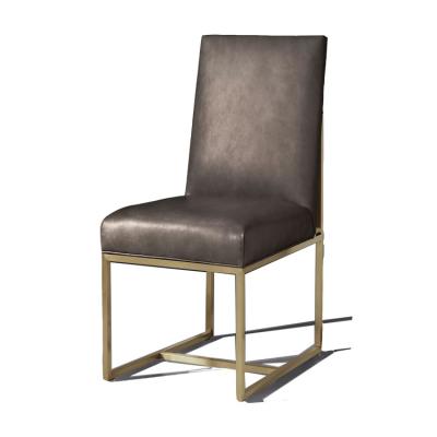 China SS Base Restaurant Hotel Dining Room Wedding Gold Metal Stainless Steel Base Upholstered Dining Chair Dining Room Furniture for sale