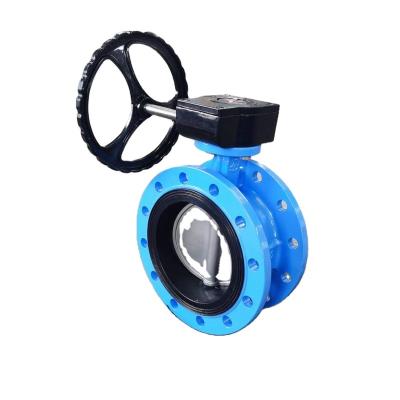 China Blue Pipes D341X PN10kg PN16kg Mpa Cast Iron Turbine Clamps Water Pipes Butterfly Valves for sale