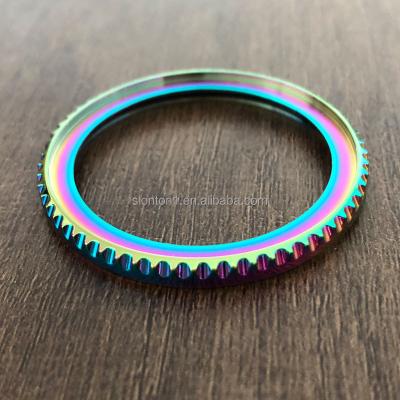 China high quality 316L stainless steel OEM ODM stainless steel wrist watch bezel rainbow color for sale