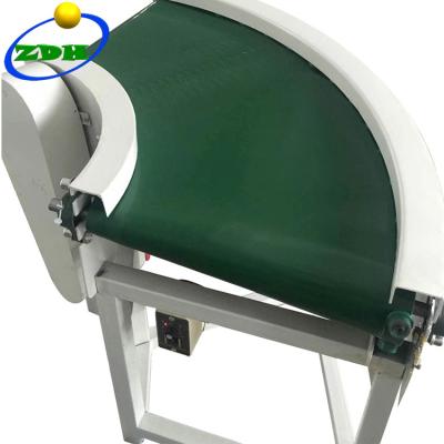 China Hot Sale Efficiency Green Food Fire Resistant PVC PU Curved Rotating Round Belt Conveyor for sale