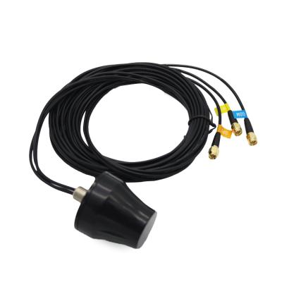 China 1575.42MHz 28DBI Waterproof Omnidirectional Wifi GNSS+4G+WIFI 3 in 1 Mushroom Fpv Antenna for Drone with Flex Cable Kingrf-TX-QC2007 for sale