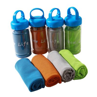 China 30 x 100 cm cheap price QUICK DRY custom microfiber gym sports neck super ice cooling towel with logo printing for sale